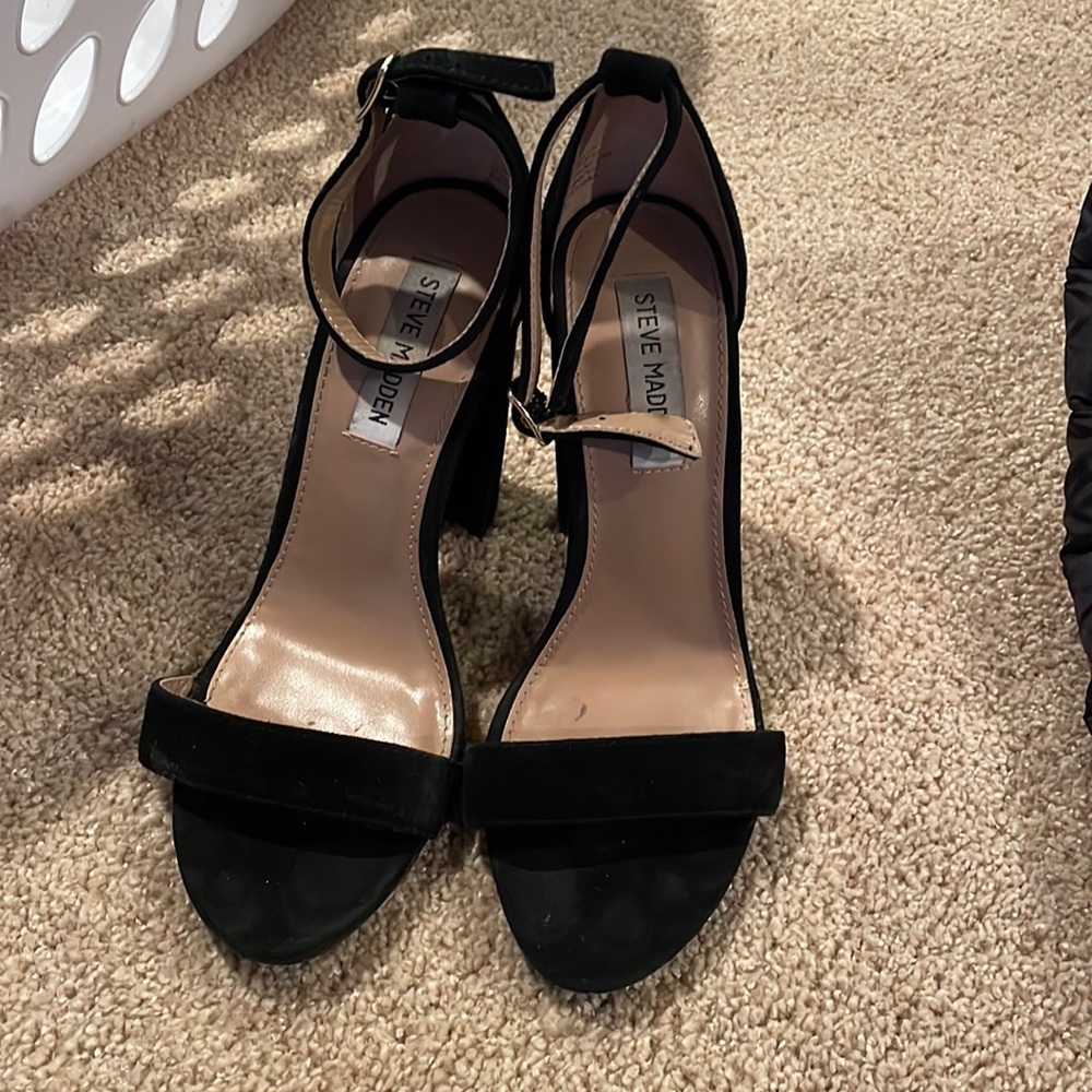 Steve Madden black sandal heel size 7.5